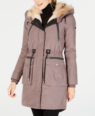 lucky brand faux fur lined parka