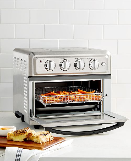 Cuisinart Toa 60 Air Fryer Toaster Oven Reviews Small Appliances Kitchen Macy S Its roughly 17 x 22 x 16 inch size seemed too large to merit space on my counter, and i couldn't imagine myself luging it out of a cabinet to toast a bagel or air fry onion rings. macy s