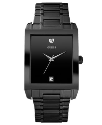 guess black metal watch