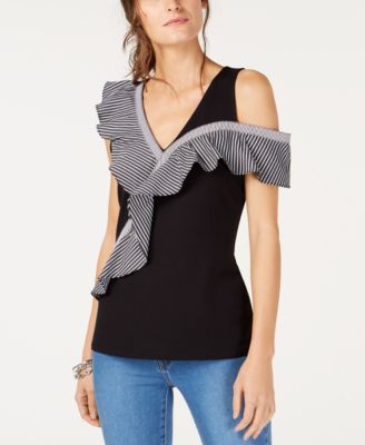 macys ruffle top