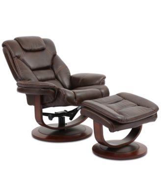leather chair and ottoman