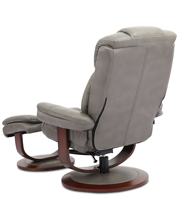 Furniture Faringdon Leather Euro Chair & Ottoman & Reviews Recliners