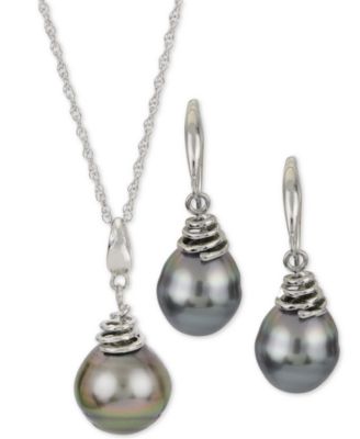 Cultured Black Tahitian Pearl Necklace 
