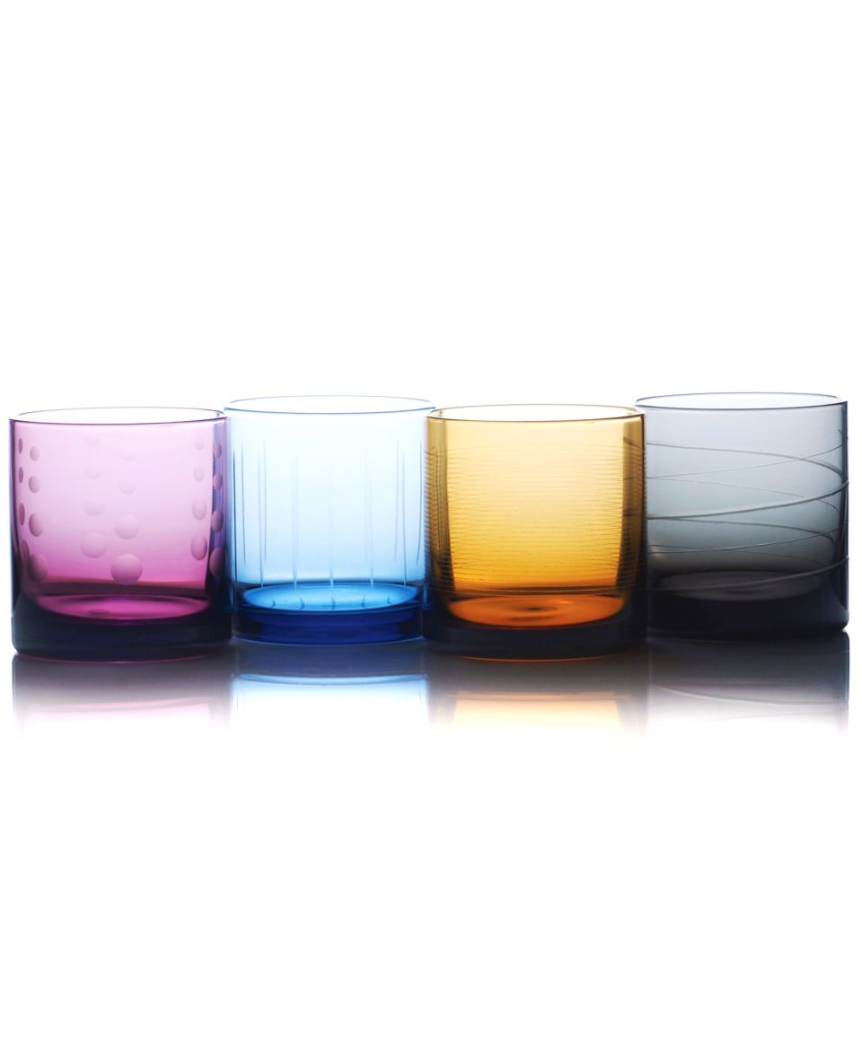 Mikasa Glassware, Set of 4 Cheers Colors Highball Glasses   Glassware