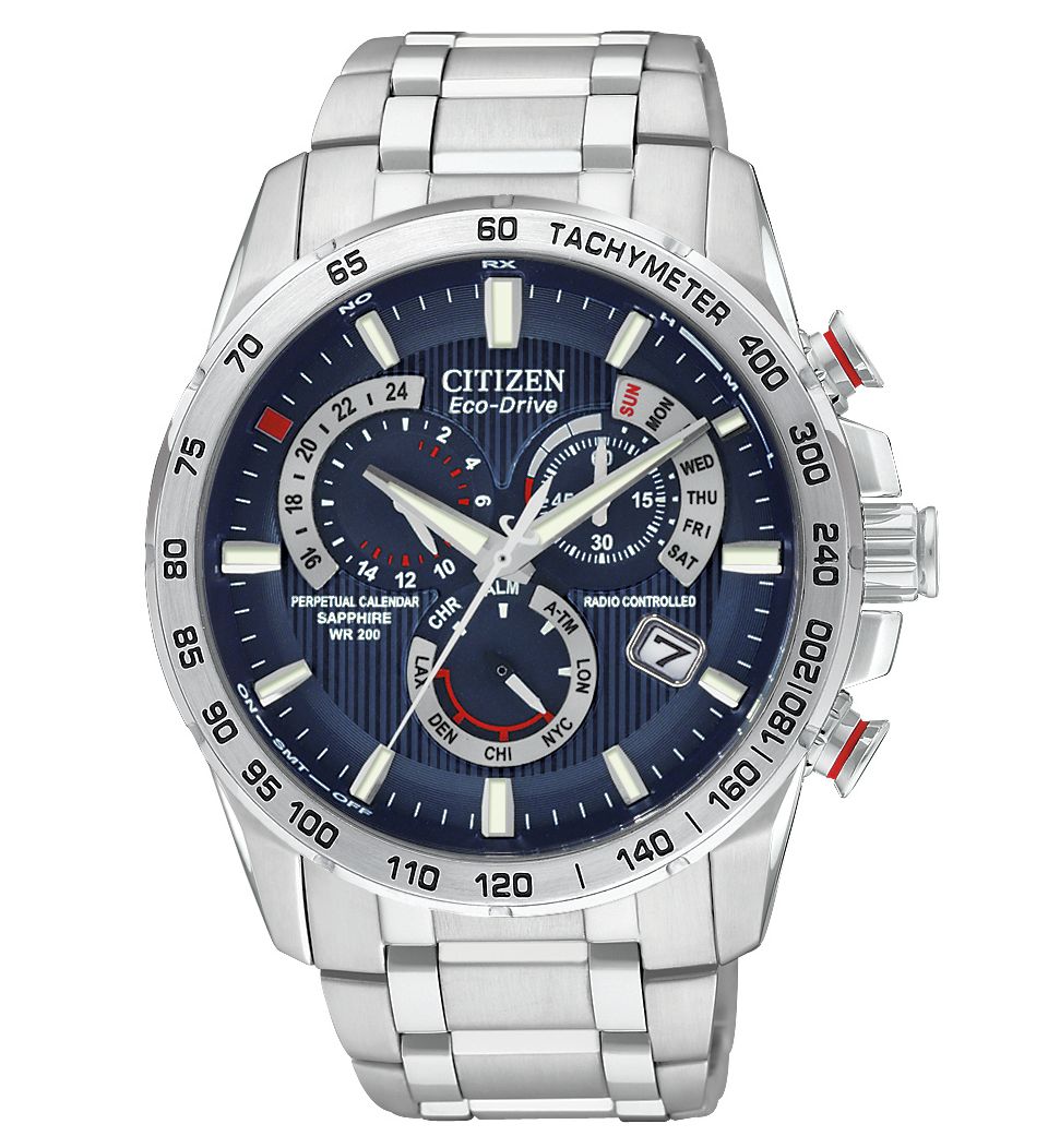 Citizen Watch, Mens Chronograph Eco Drive Eli Manning Stainless Steel 