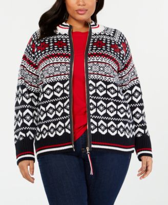 plus size zipper sweater