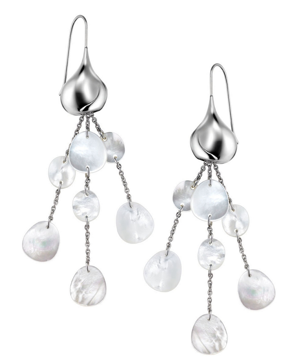 Breil Earrings, Mother of Pearl Drop Earrings   Fashion Jewelry