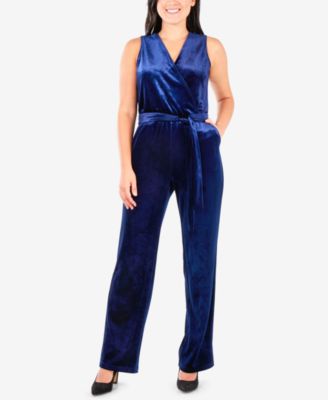 macys velvet jumpsuit