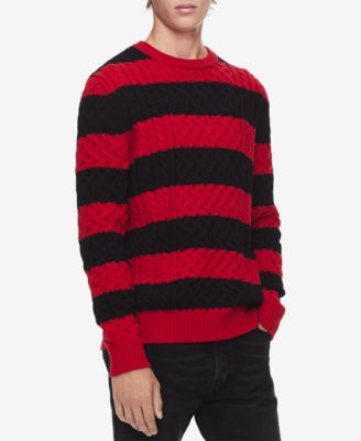 striped knit sweater mens