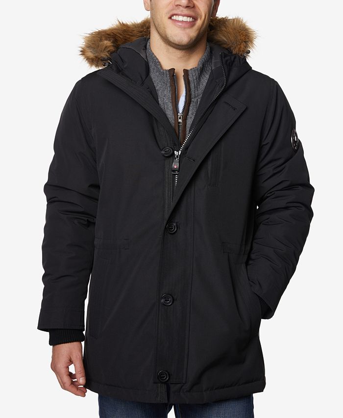 Halifax HFX Men's Faux-Fur-Trimmed Jacket & Reviews - Coats & Jackets ...