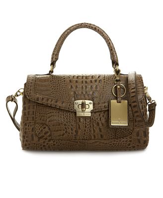 Etienne Aigner Handbag, Geneva Croc Flap Satchel - Handbags ...