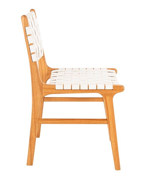 Safavieh Taika Woven Leather Dining Chair Reviews Furniture Macy S