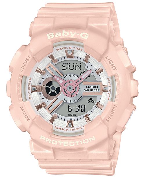 G Shock Women S Analog Digital Blush Resin Strap Watch 43 4mm Reviews Watches Jewelry Watches Macy S