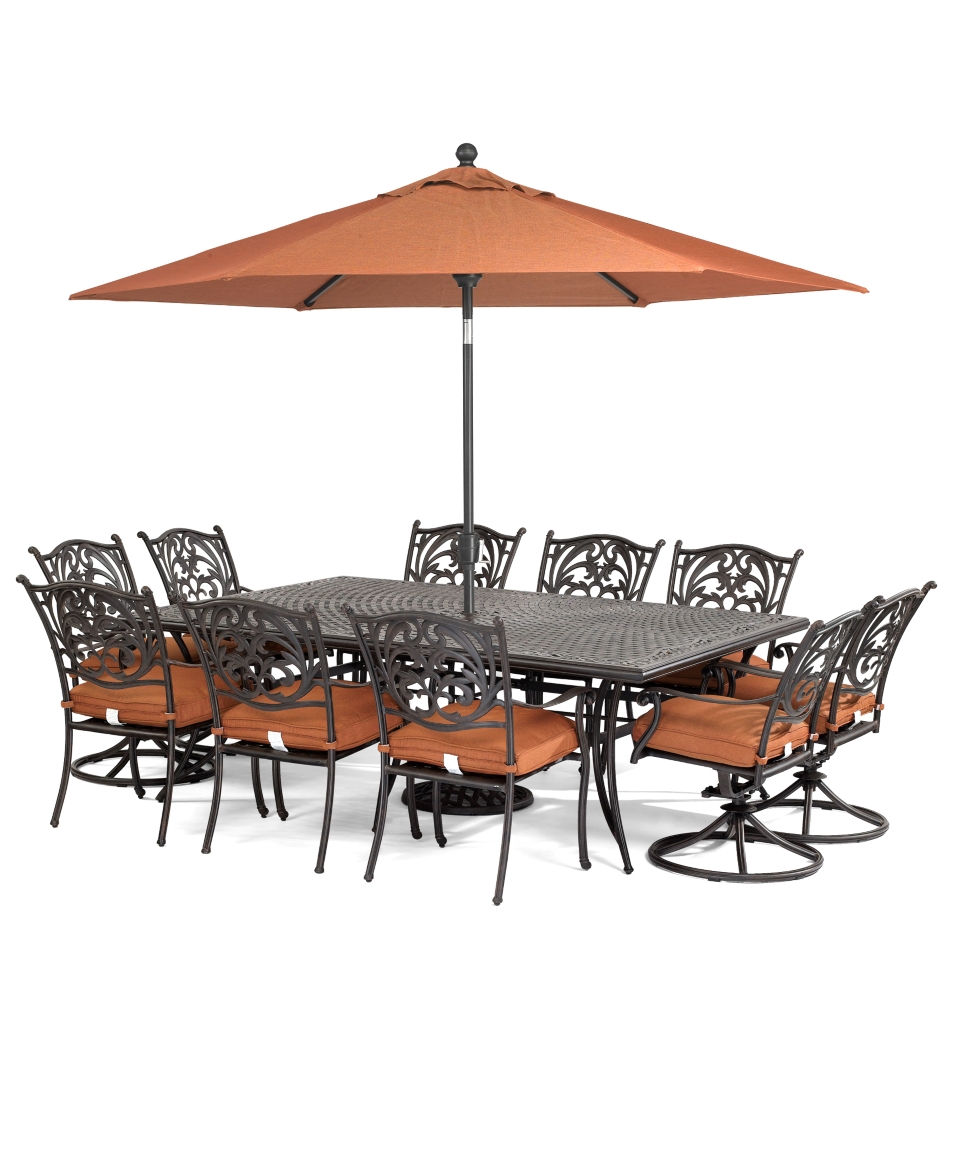 Chateau Outdoor Patio Furniture, 11 Piece Set (84 x 60 Dining Table