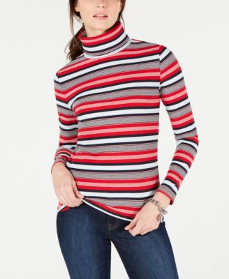tommy hilfiger striped turtleneck