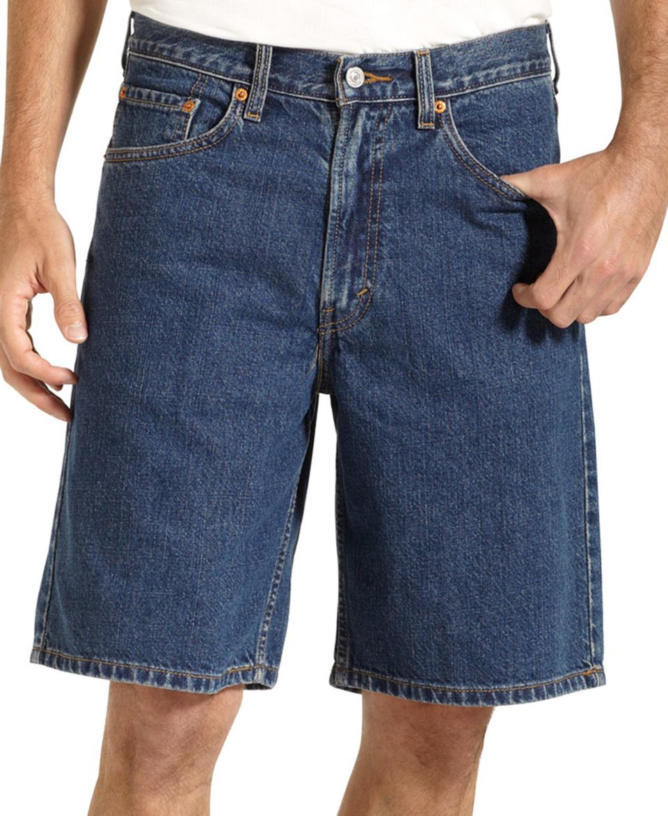 Levis 550 Relaxed Fit Medium Wash Denim Shorts   Shorts   Men