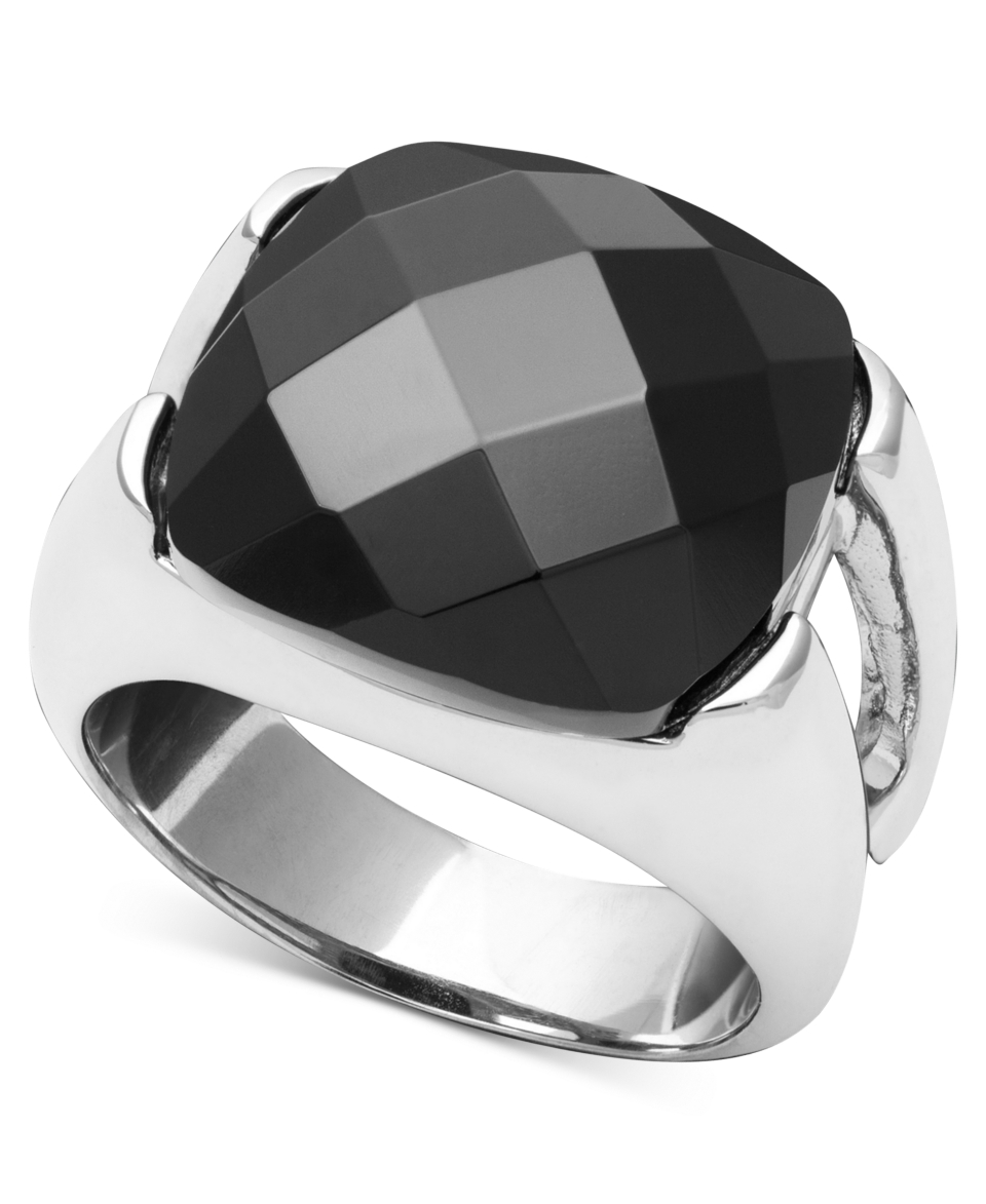 Cushion Cut Onyx Ring (15 20mm)   Rings   Jewelry & Watches