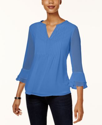 macys ruffle top