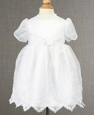 Lauren Madison Baby Dress, Baby Girls Embroidered Christening Dress ...