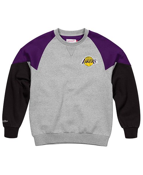 Mitchell Ness Men S Los Angeles Lakers Trading Block Crew Sweatshirt Reviews Sports Fan Shop By Lids Men Macy S