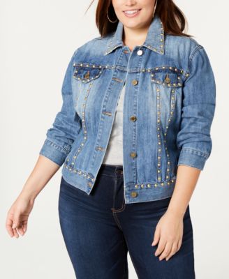 macys plus size jean jacket