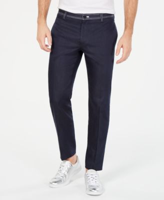 contrast stitch trousers mens
