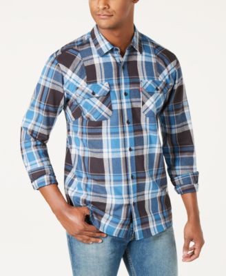 levi mens flannel shirts