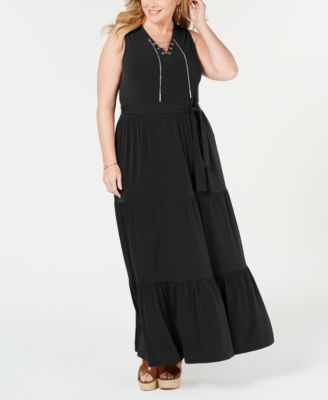 michael kors plus size maxi dress