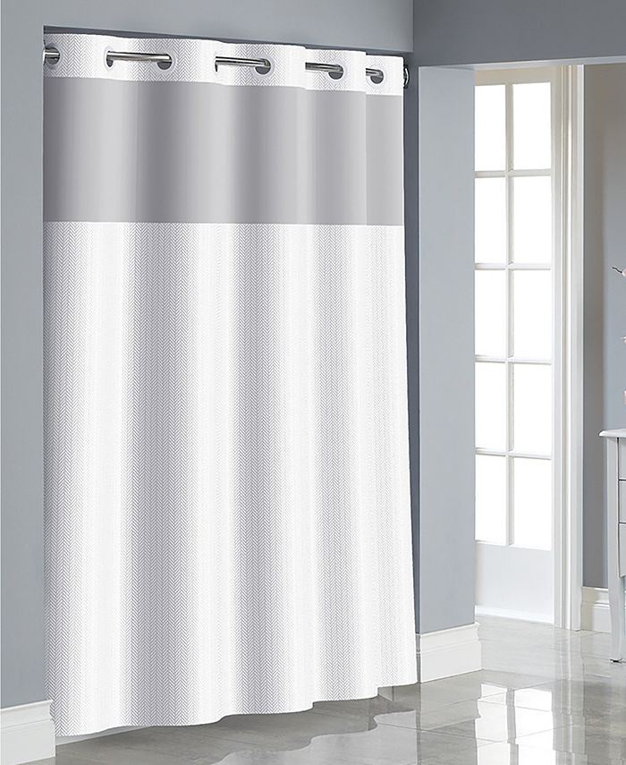 Hookless Herringbone 3in1 Shower Curtain & Reviews Shower Curtains