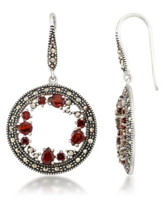 macys garnet earrings