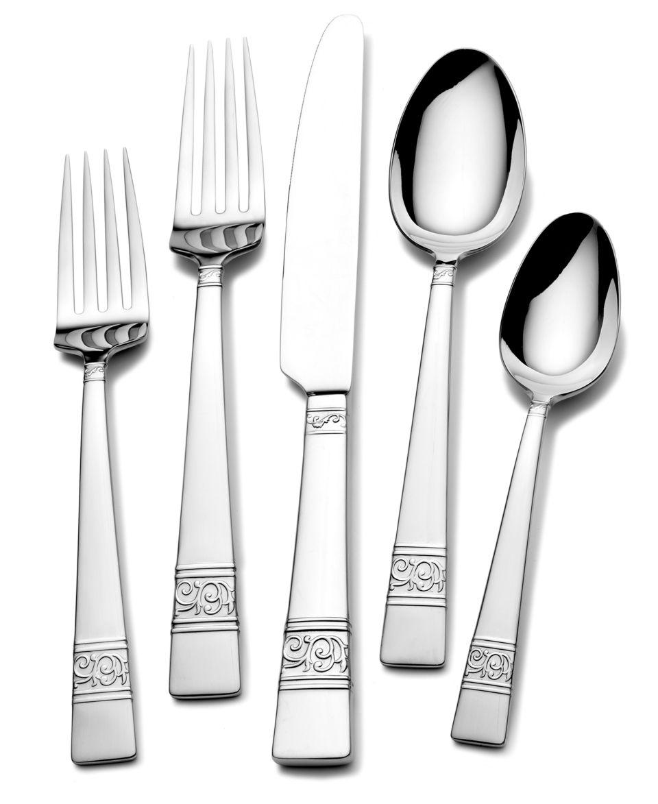 Mikasa Flatware 18/10, Parchment 5 Piece Place Setting   Flatware