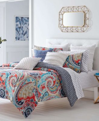 Trina Turk Mirage Paisley Fusion Coral Comforter Set Twin Reviews Comforters Bed Bath Macy S