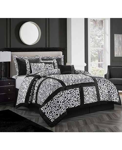 Nanshing Amazon 7 Piece Comforter Set Black White Queen Reviews Home Macy S