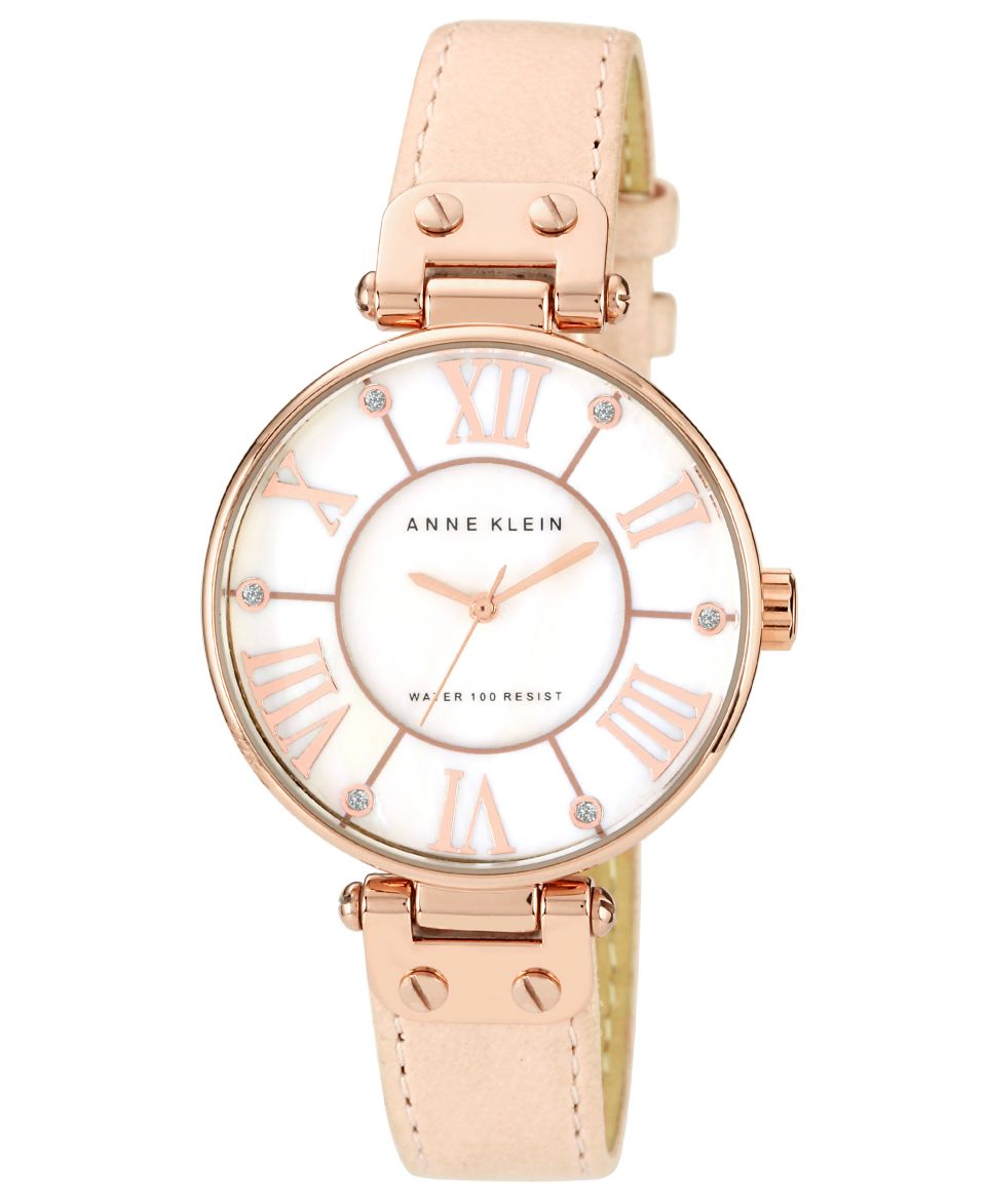 Anne Klein Watch, Womens Light Pink Ceramic Bracelet 35mm 10 9344RGLP