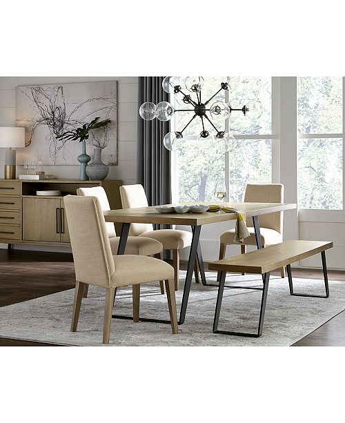 Furniture Closeout Clarita Dining Furniture 6 Pc Set Table 4 Side Chairs Bench Created For Macy S Reviews Furniture Macy S