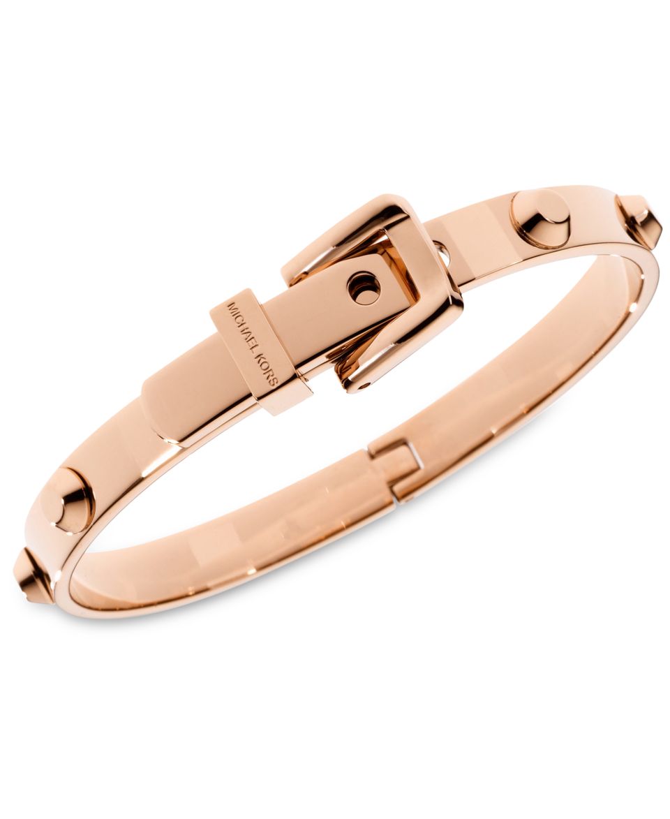 Michael Kors Bracelet, Rose Gold Tone Steel Buckle Bangle Bracelet