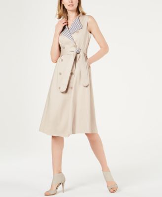 Calvin Klein Sleeveless Trench Coat 