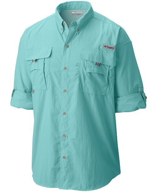 Columbia Men S Pfg Big Bahama Ii Long Sleeve Shirt Reviews Casual Button Down Shirts Men Macy S