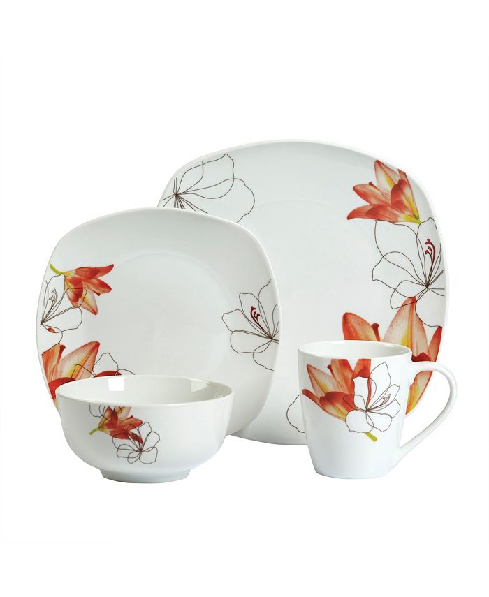 Tabletops Unlimited Lily 16Pc. Dinnerware Set, Service for 4 & Reviews