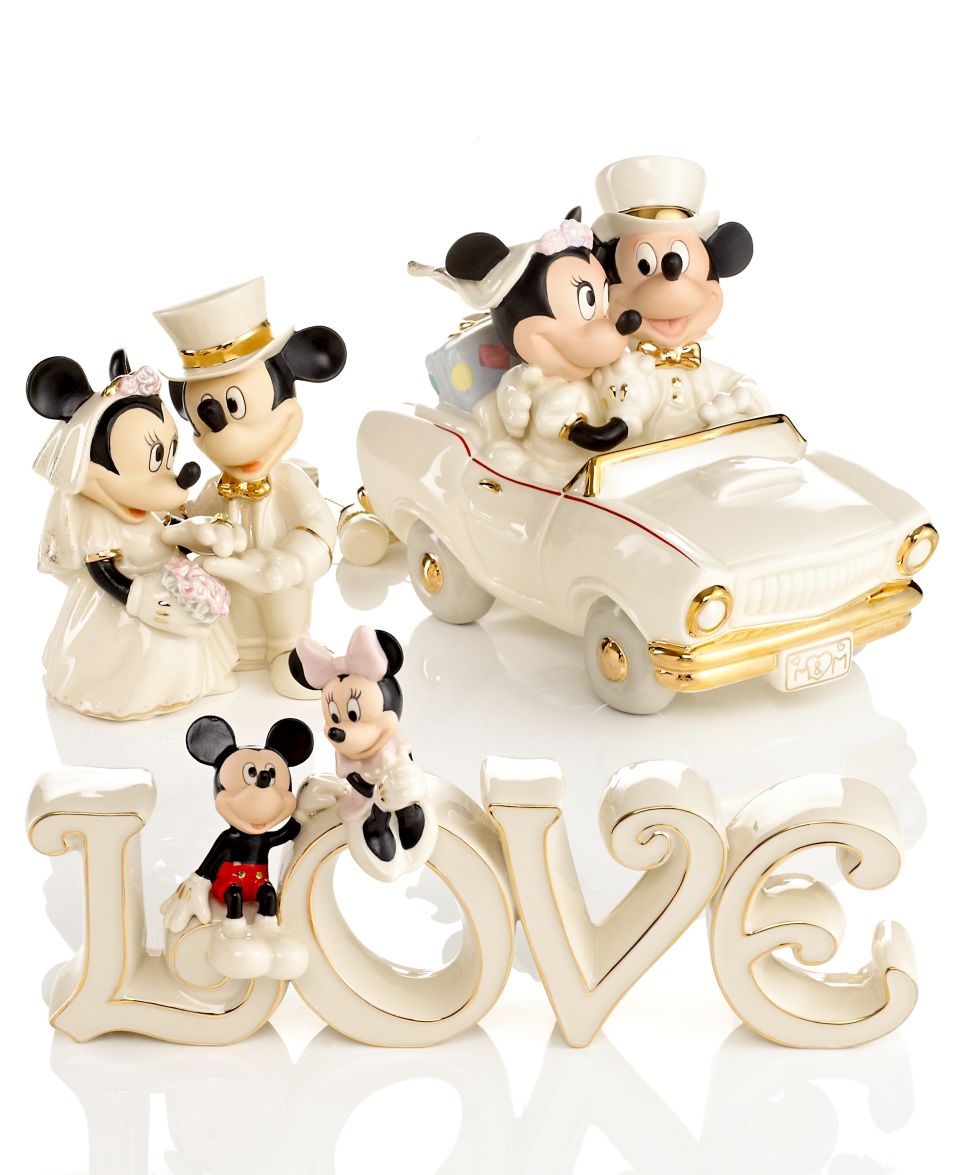 Lenox Collectible Disney Figurines, Mickey Mouse and Minnie Wedding