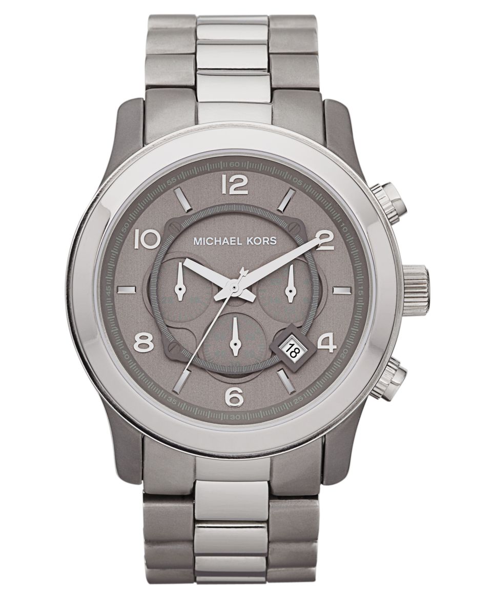 Michael Kors Watch, Mens Chronograph Runway Gray and Silver tone