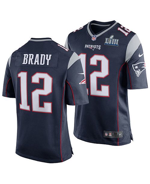 Nike Men S Tom Brady New England Patriots Super Bowl Liii Patch Game Jersey Reviews Sports Fan Shop By Lids Men Macy S