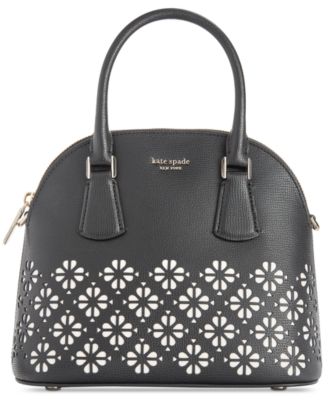 sylvia perforated large satchel