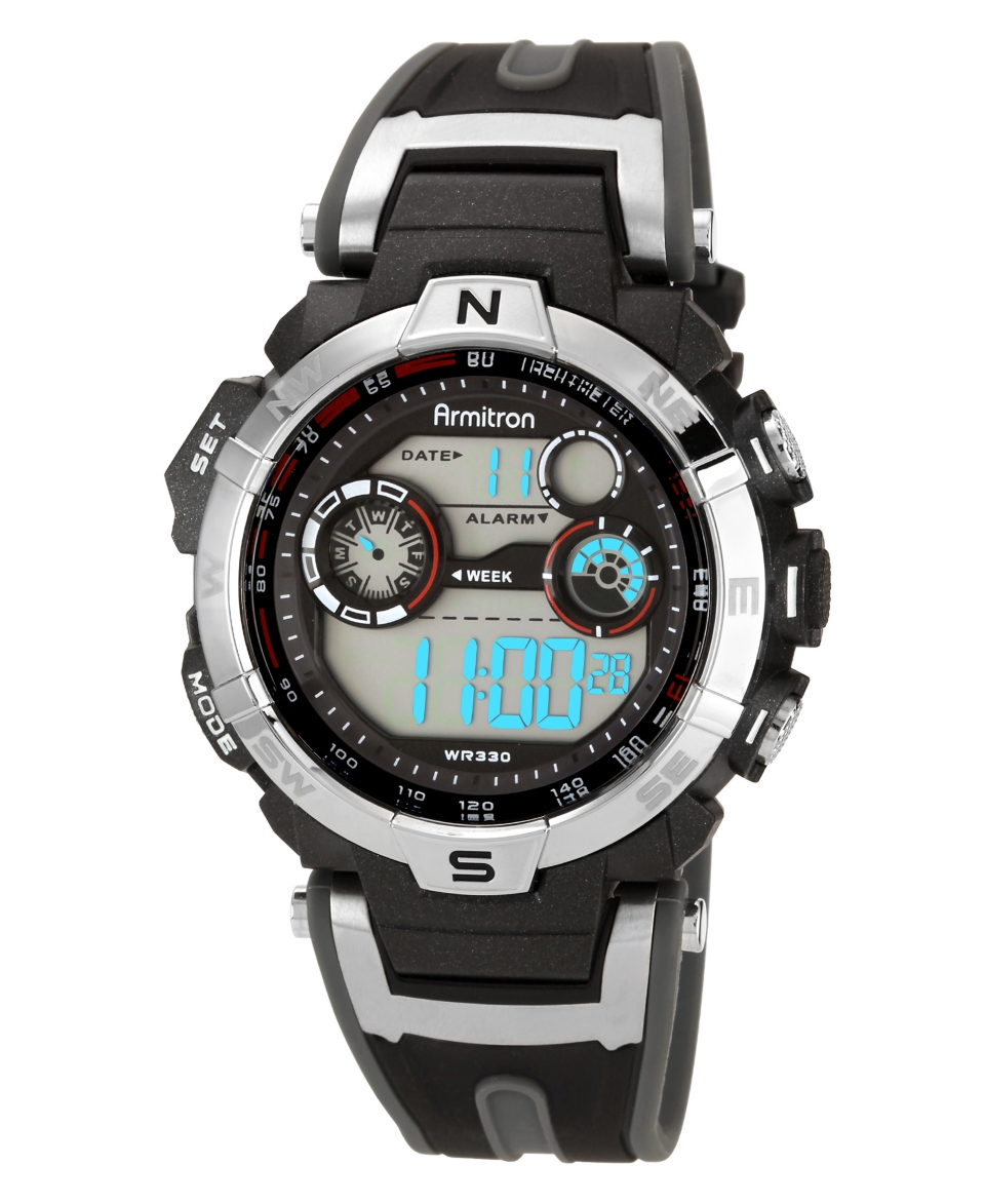 , Mens Digital Gray and Black Polyurethane Strap 45x43mm 40 8231RDGY