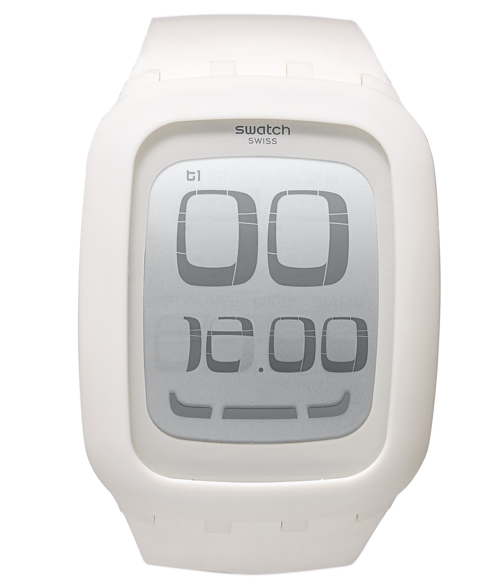Swatch Watch, Unisex Swiss Digital Swatch Touch White Silicone Strap 39mm SURW100   Watches   Jewelry & Watches