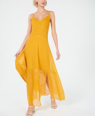 macys yellow cocktail dress