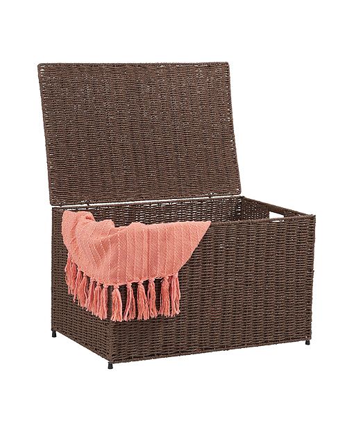 Household Essentials Large Wicker Storage Chest Reviews Cleaning Organization Home Macy S