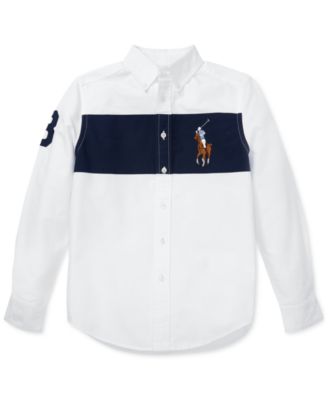Boys Big Pony Cotton Oxford Shirt 