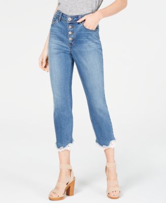 jeans with lace hem
