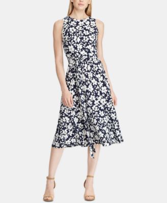 ralph lauren floral fit and flare dress